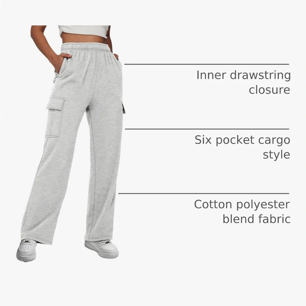 Stylish Gray Cargo Joggers for Women - Picture 4 of 5